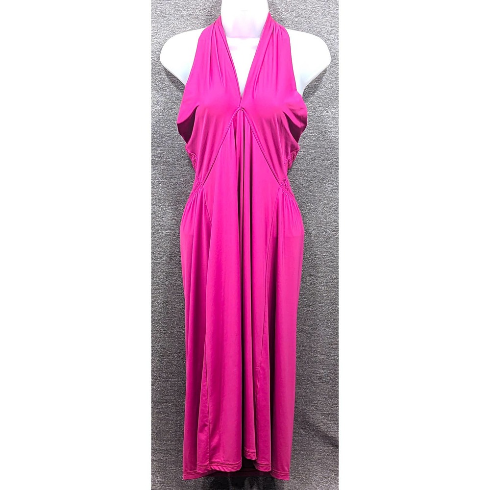 Title Nine Fuchsia Halter Midi Dress
